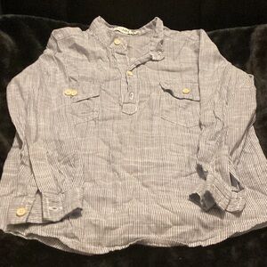 Stylish Kids Blue Striped Button Down Shirt